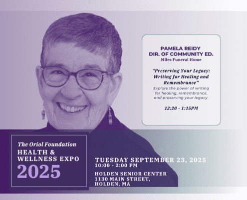 Pamela Reidy, Director of Community Education at Miles Funeral Home, guest speaker at the Oriol Foundation Health & Wellness Expo 2025.