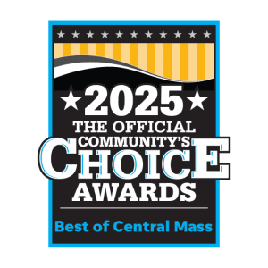 Best of Central MA 2025 Badge 2025 Best of Central Massachusetts Community Choice Awards winner badge.