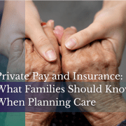 Hands of a caregiver holding an older adult’s hands symbolizing support and care planning
