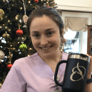 Headshot of Meghan McIver, Vent RN in the Wachusett Respiratory Care Unit and December Employee of the Month at Holden Rehabilitation & Skilled Nursing Center.