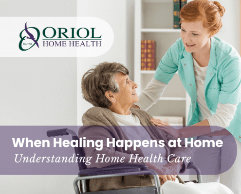 Home health nurse providing skilled care to a patient in the comfort of their home in Central Massachusetts