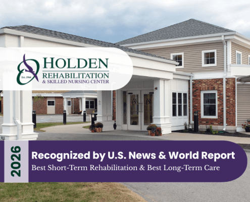Exterior of Holden Rehabilitation & Skilled Nursing Center, recognized by U.S. News & World Report for Best Short-Term Rehabilitation and Best Long-Term Care in 2026