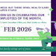 Illustrated graphic celebrating Oriol Health Care’s February 2026 Employees of the Month, highlighting team recognition and the message “Our family taking care of yours.”