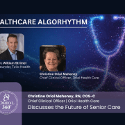 Christine Oriol Mahoney, RN, COS-C, Chief Clinical Officer at Oriol Health Care, discussing the future of senior care on the Healthcare Algorhythm Podcast.