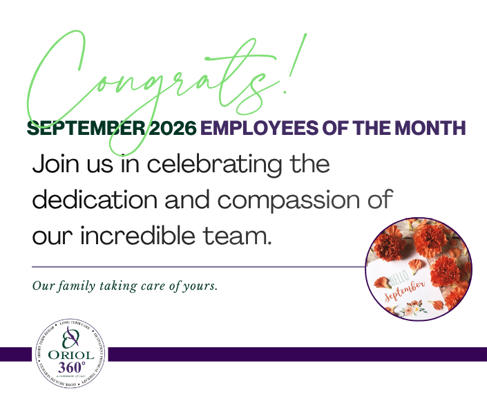 Oriol Health Care September 2026 Employees of the Month
